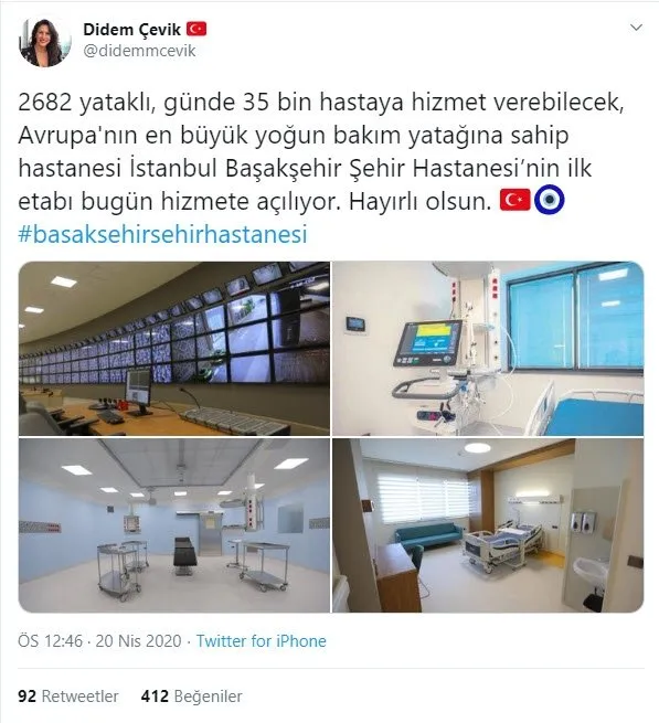 Türkiye’nin dev projesi Başakşehir Şehir Hastanesi sosyal medyaya damga vurdu!