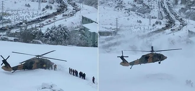 Kar İstanbul’u vurdu! Yollar kapandı hastalar için askeri helikopter devreye girdi