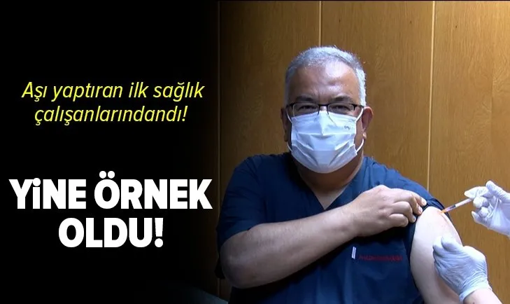 Aşı yaptıran ilk sağlık çalışanlarındandı! Yine örnek oldu: Profesöre 3’üncü doz Biontech aşısı