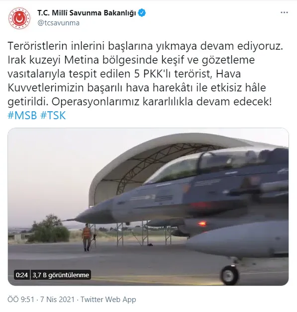 Son dakika | MSB duyurdu: 5 terörist etkisiz hale getirildi