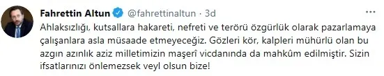 Son dakika: İletişim Başkanı Fahrettin Altun’dan Boğaziçi Üniversitesi önünde Kabe fotoğrafının yere serilmesine çok sert tepki!