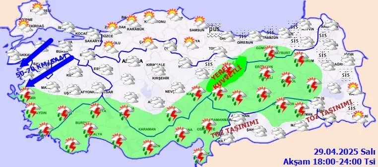 İÇ ANADOLU’DA SİS VE YAĞIŞ BİR ARADA