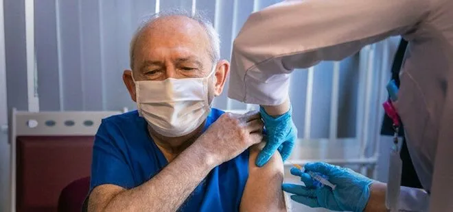 CHP lideri Kemal Kılıçdaroğlu koronavirüs aşısının ilk dozunu yaptırdı