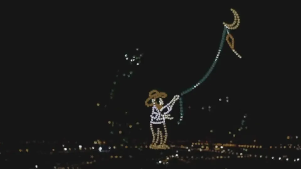 Çin’de İHA’larla en uzun animasyon rekoru kırıldı! İşte o görüntüler