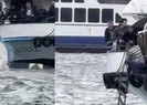 Karaköy iskelesinde vapur tekneye çarptı!