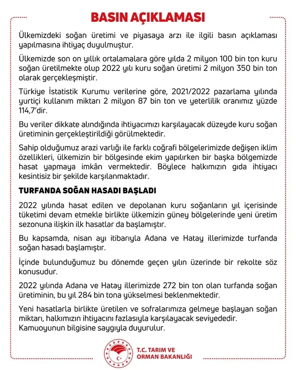 Son dakika | Bakanlıktan soğan açıklaması! Kılıçdaroğlu'nun algısı böyle çöktü - 1