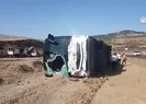 Yolcu otobüsü devrildi