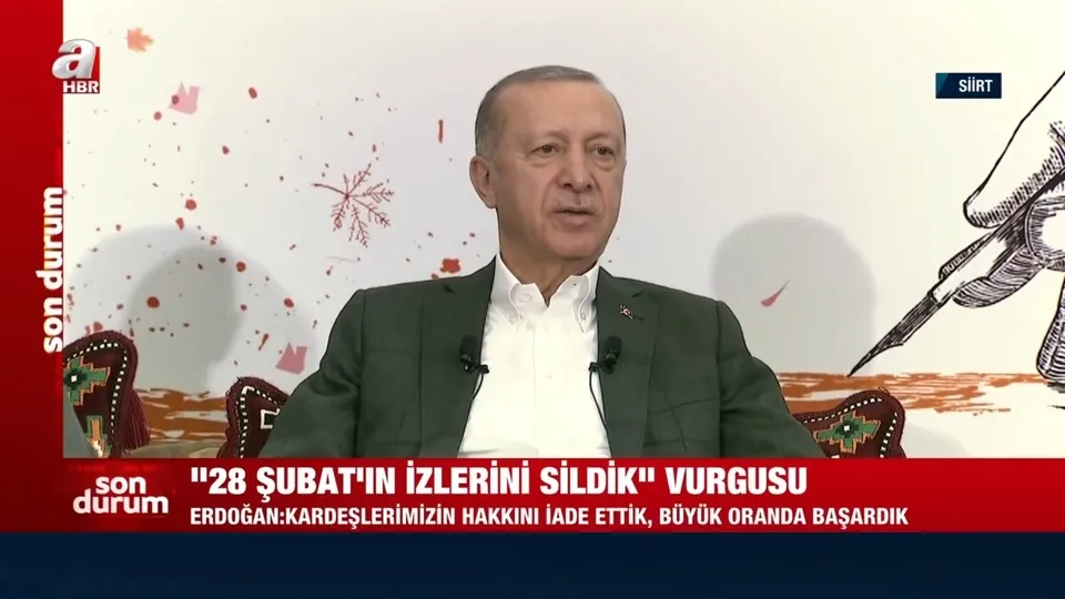 Başkan Erdoğan’dan Siirt’te 28 Şubat vurgusu: İzlerini sildik! - SONDAKİKA