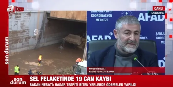 Bakan Soylu Nureddin Nebati ve Vahit Kirişci'den afet bölgesi Şanlıurfa'da flaş açıklamalar | Sel ve depremin Türkiye'ye maliyeti ne kadar? - 3