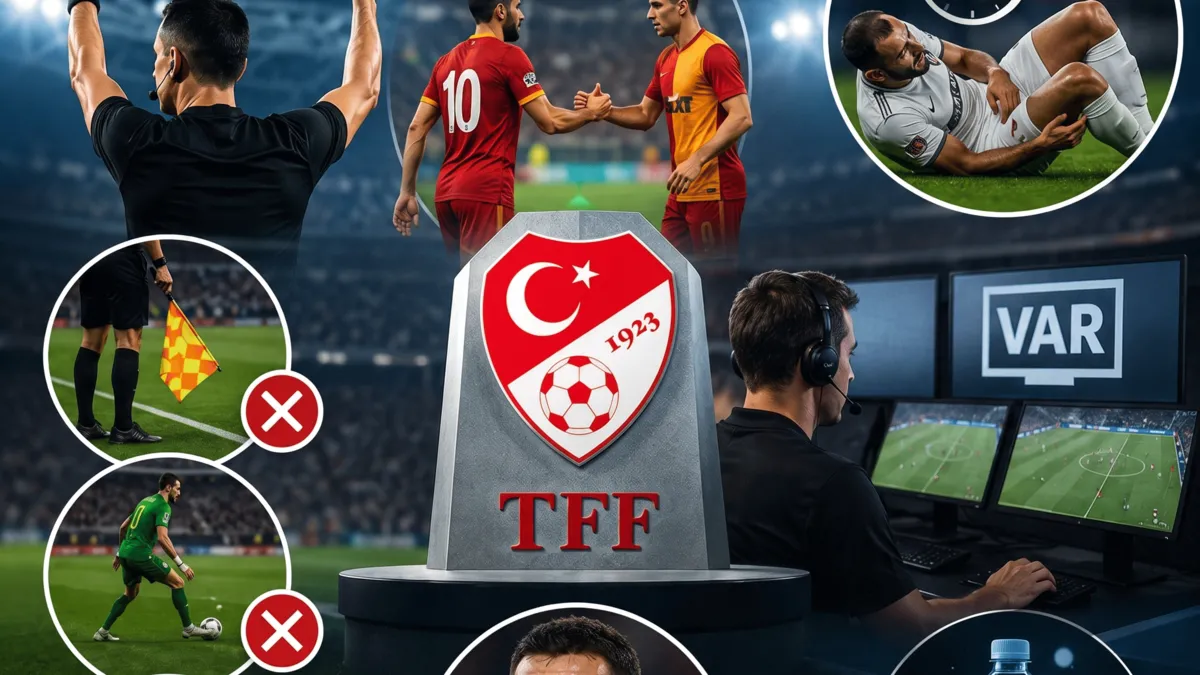 Süper Lig'de yeni dönem! VAR'ın yetkisi genişledi: Ağız kapatmaya sarı kart, su molası ve zaman geçirmeye yeni kurallar