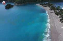 Ölüdeniz’in rengi turkuaza döndü
