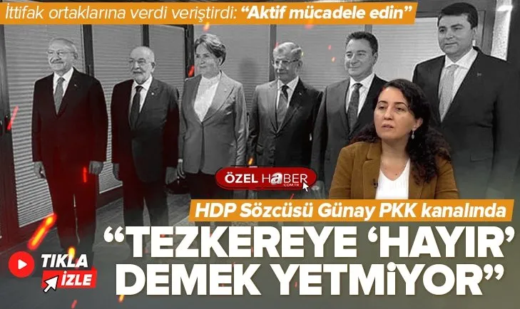 HDP’li Günay PKK’nın kanalında CHP’ye seslendi