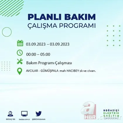 Pazar günü İstanbul’da elektrik kesintisi! BEDAŞ vatandaşı saat vererek uyardı! İşte ilçe ilçe kesinti listesi...