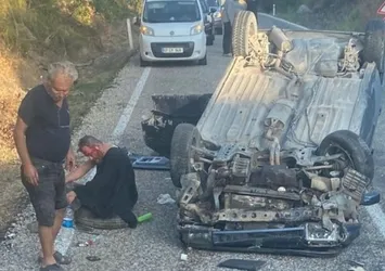 Gönen’de feci kaza! 1 kişi yaralandı