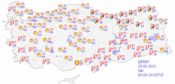 1624639461063.png Meteoroloji Genel Müdürlüğü'nden son dakika sağanak yağış uyarısı! İstanbul Ankara ve İzmir'de sağanak yağış olacak mı? Havalar ne zaman ısınacak? - 8