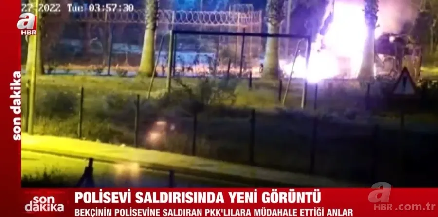 Mersin'deki polisevi saldırısında yeni görüntü! İşte bekçilerin teröristlere müdahale ettiği anlar 10