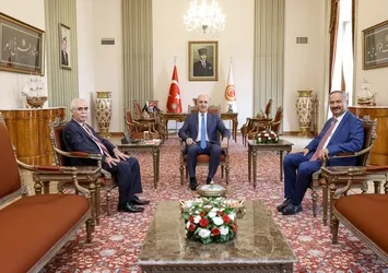 TBMM Başkanı Kurtulmuş AYM Başkanı Özkaya’yı kabul etti