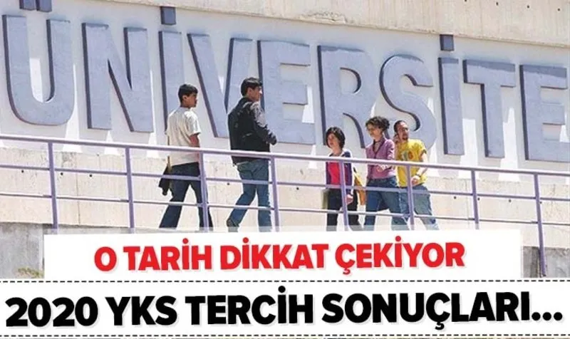 yks tercih sonuclari icin dikkat ceken