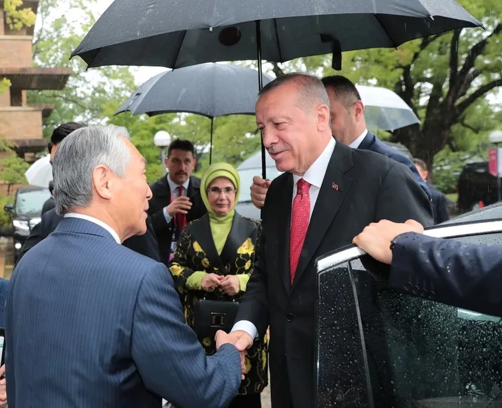 Başkan Erdoğan Japonya'da çay seremonisine katıldı