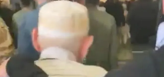 Başkan Recep Tayyip Erdoğan AK Parti’nin Büyük İstanbul Mitingi’ne gelen 85 yaşındaki Hüseyin Bayraktar ile görüştü