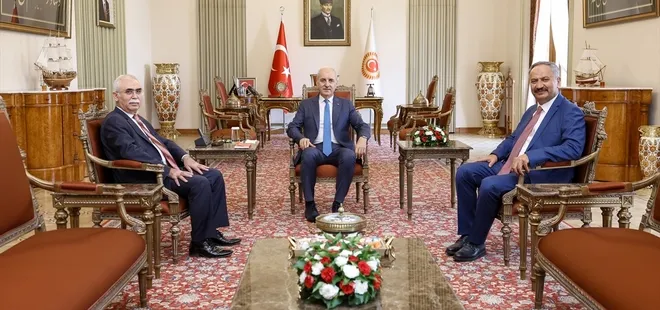 TBMM Başkanı Kurtulmuş AYM Başkanı Özkaya’yı kabul etti