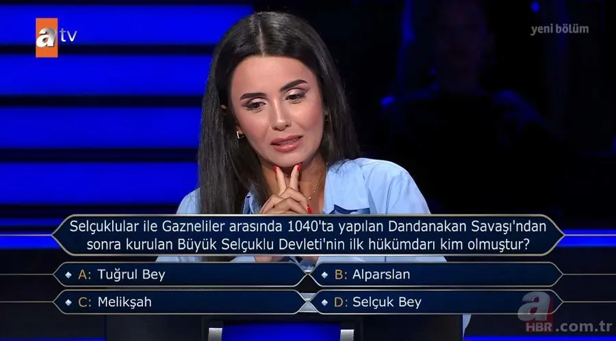 Kim Milyoner Olmak İster'de Büyük Selçuklu Devleti sorusu 3