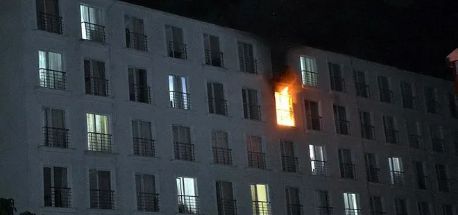 Kırıkkale'de korkutan yangın! Mahsur kalan vatandaş camdan atladı