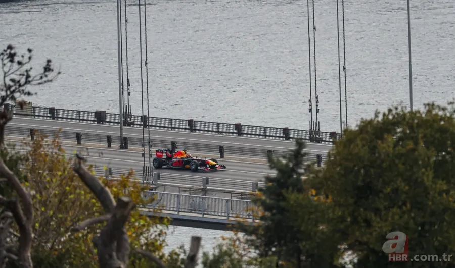 15 Temmuz Şehitler Köprüsü'nde Formula 1 tanıtım çekimleri havadan görüntülendi 8