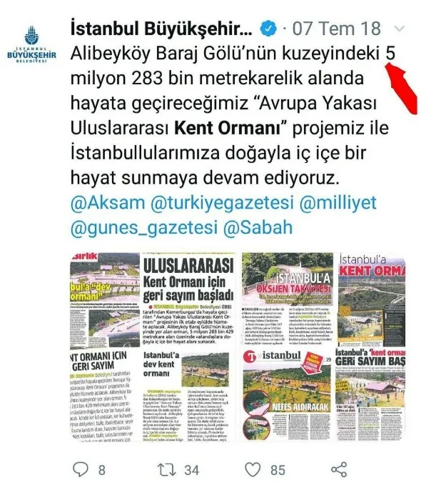 Tarım ve Orman Bakanlığı; Ekrem İmamoğlu’nun Kemerburgaz Kent Ormanı yalanını ortaya çıkardı!