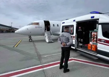 Ambulas uçak kalp hastası 2 günlük bebek için havalandı!