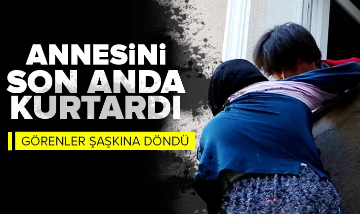 Annesini son anda kurtardı