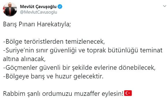 Bakan Çavuşoğlu: BM Şartı'nın 51. maddesi ve BMGK kararlarınca icra edilmektedir - 1