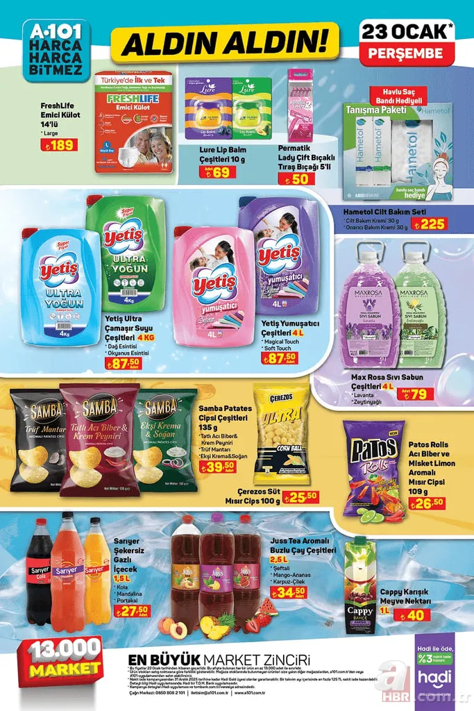 A101 23 Ocak aktüel kataloğu Aldın Aldın indirimleri: Dik süpürge, kettle, yoğurt, peynir 10