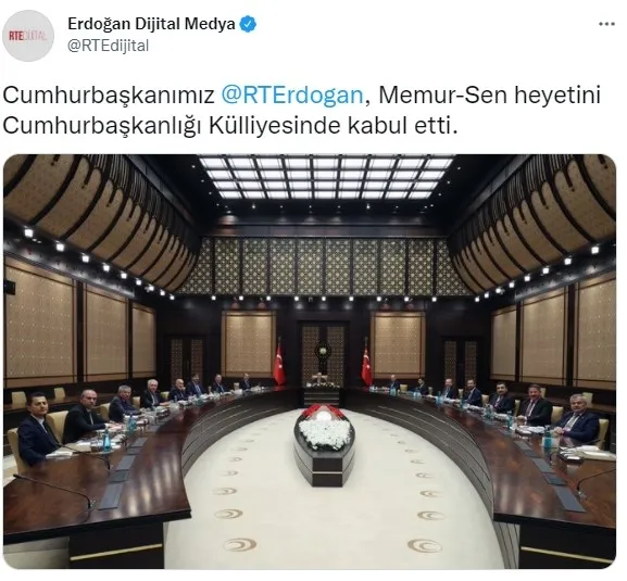 Başkan Erdoğan Memur-Sen heyetini kabul etti - 1