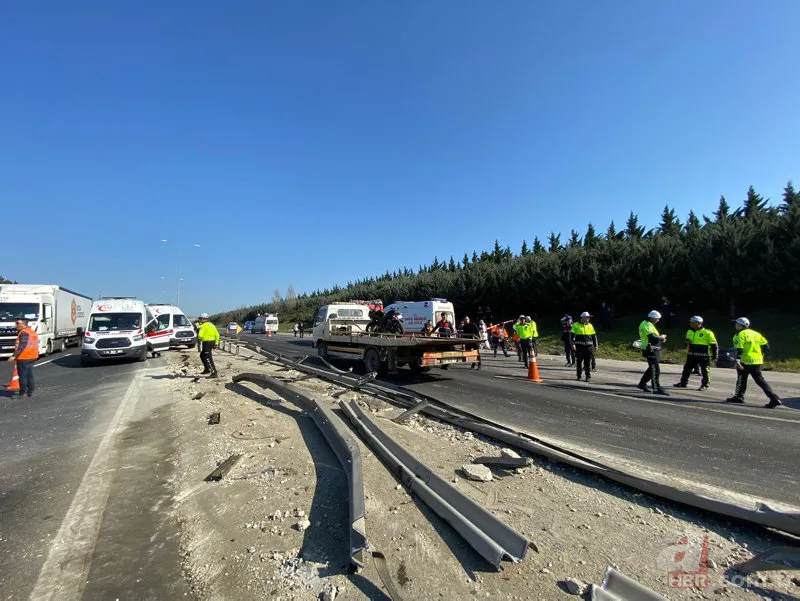 SON DAKİKA | TEM'de can pazarı! Hafriyat kamyonu araçları biçti: 6 ölü, 3 yaralı! İşte kaza anı 6