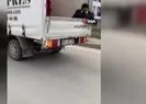 Köpeği kamyonetin arkasında sürükledi!