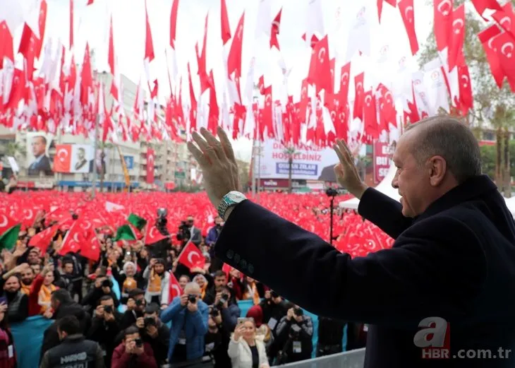 Denizli’de Erdoğan’a coşkulu karşılama