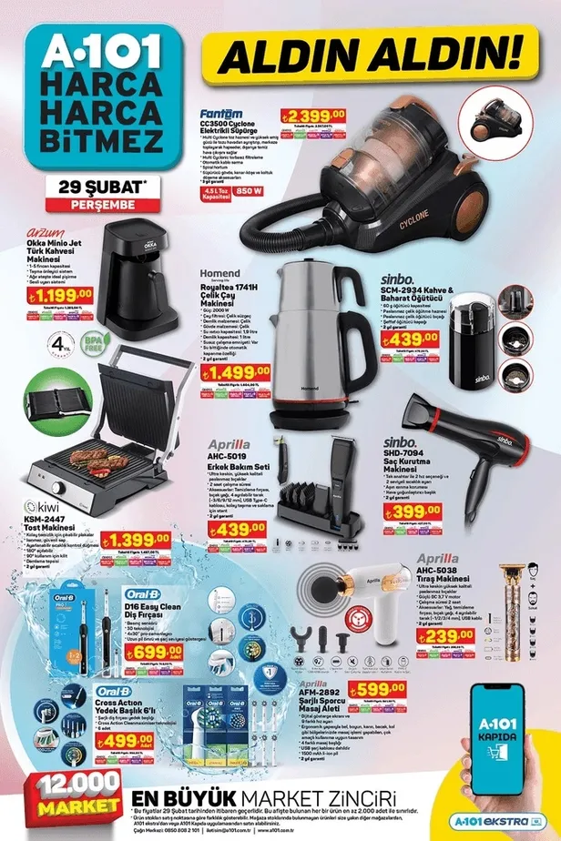 A101’de indirimler bugün başladı! A101 29 Şubat Aktüel İndirim Kataloğu’nda Hangi Ürünler Var?