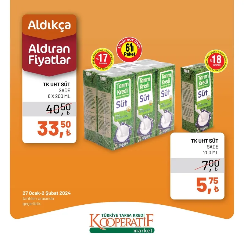 Tarım Kredi Market indirim için son gün! TK’da tost peyniri 129,90 TL, zeytin 129,90 TL, beyaz peynir 109,90 TL, çay 106,90 TL, tereyağı 59,00 TL… - 13