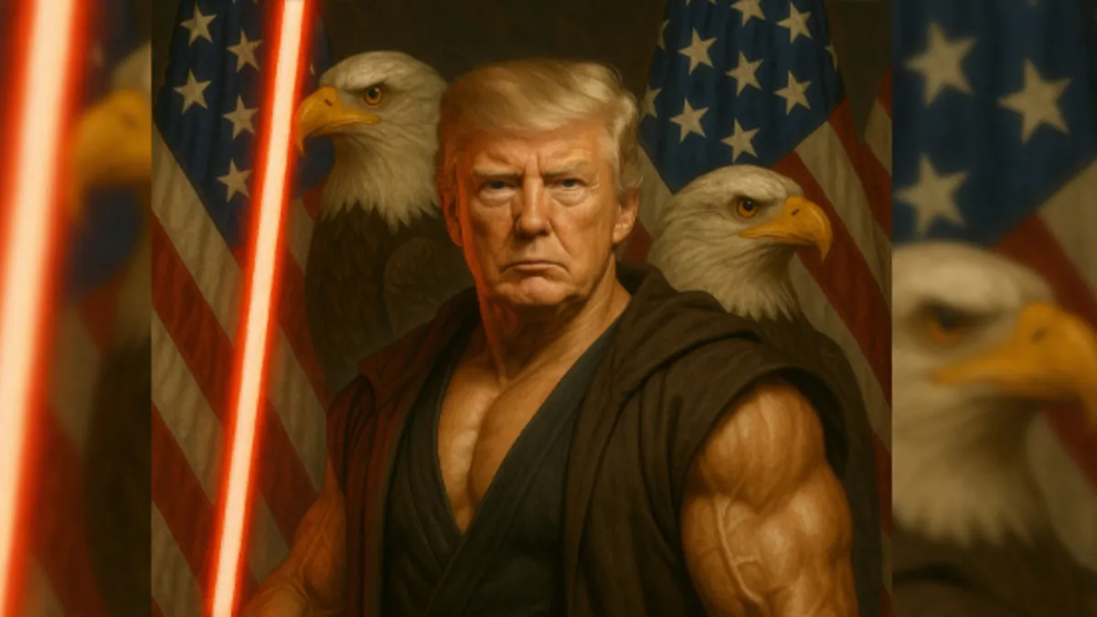 Beyaz Saray'dan dikkat çeken görsel! Trump'lı Star Wars günü paylaşımı