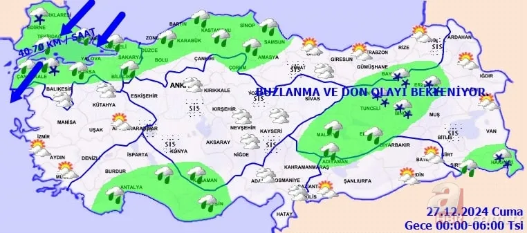 İstanbul’da karakış kapıya dayandı: Çok kuvvetli geliyor! Meteoroloji 26 Aralık hava durumu raporu 9