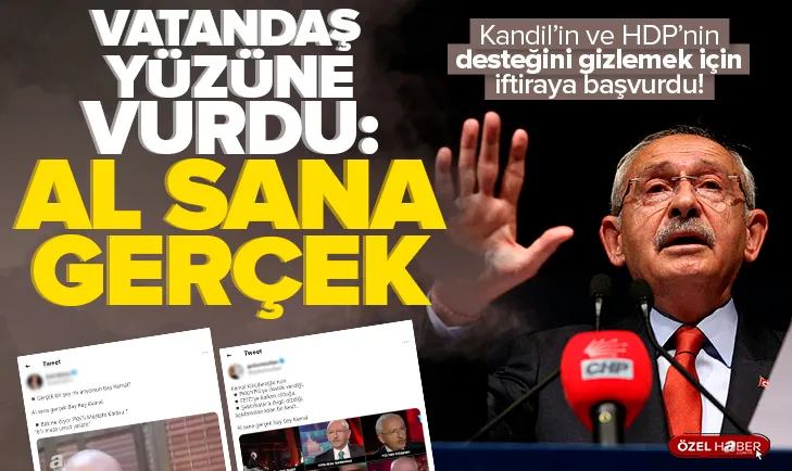 Kandil’in desteğini gizlemek için iftira attı