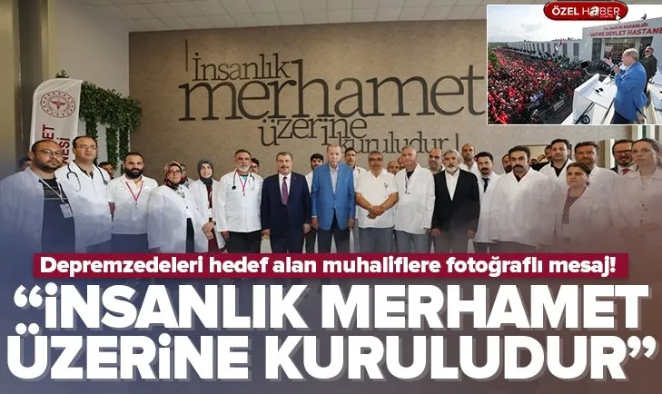 Başkan Erdoğan’dan muhaliflere fotoğraflı mesaj