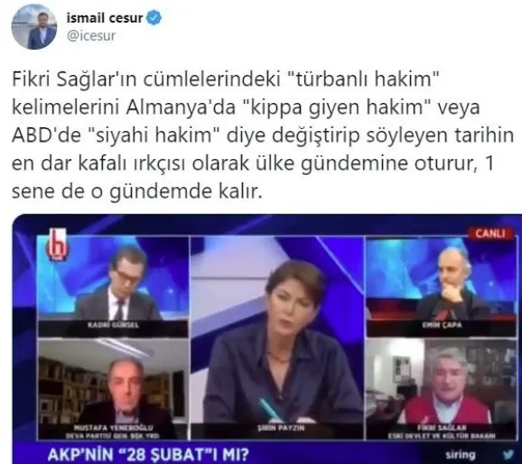 CHP'li Halk TV bir kez daha 28 Şubat zihniyetinden esintiler verdi! Başörtülü hakimleri hedef aldılar - 3
