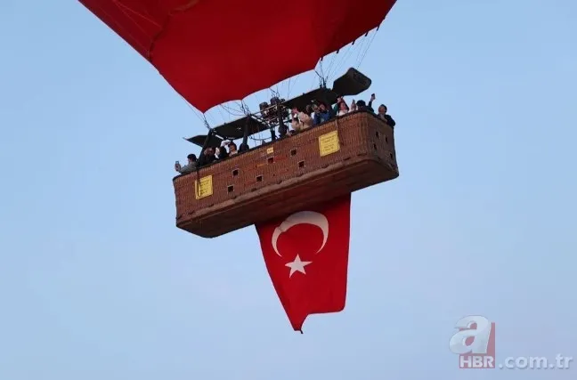 Kapadokya'da 19 Mayıs şöleni: Türk bayraklı balonlar gökyüzünde dalgalandı 6
