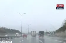 İstanbul’da kar ve yağmur trafiği