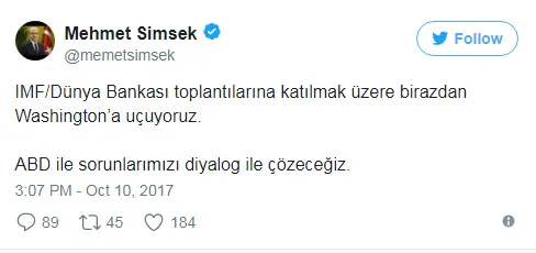 Mehmet Şimşek ABD'ye gidiyor - 1