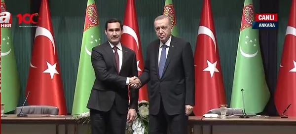 Başkan Erdoğan ve Türkmenistan Devlet Başkanı Berdimuhammedov’dan kritik açıklamalar! 13 alanda imzalar atıldı