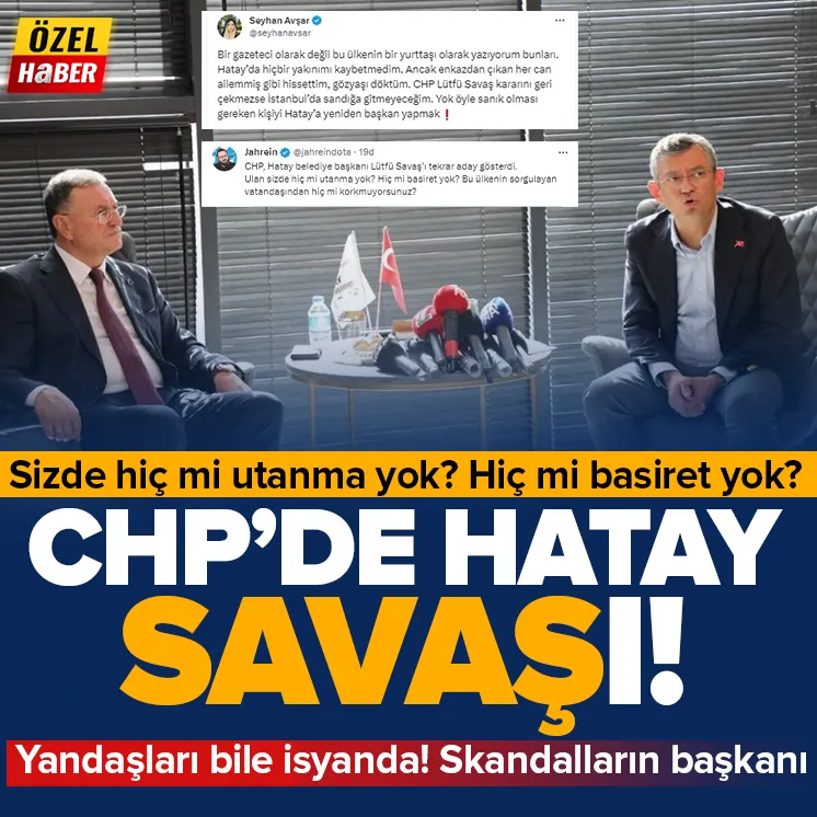 CHP’nin Hatay adayı yeniden Lütfü Savaş!