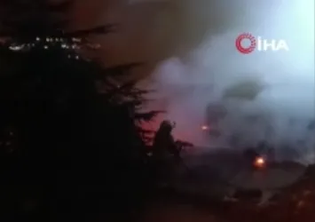 Beypazarı’nda korkutan alevler! ahşap evde yangın